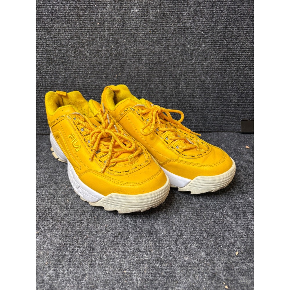 Fila Disruptor II Yellow Chunky Platform Sneakers 3FM00406-743 Mens 7 Women 8.5